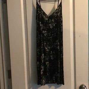 Black dress with white flowers